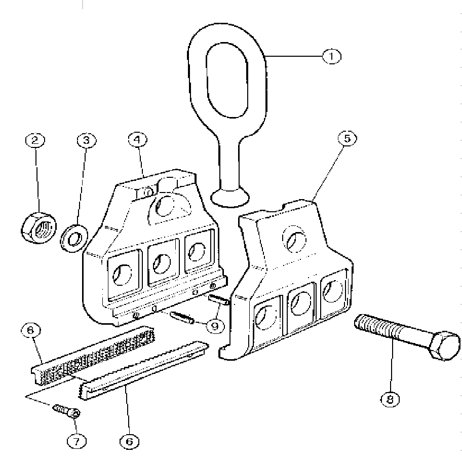 Universal Pull Clamp 131 Exploded Parts Diagram