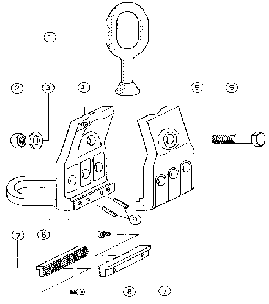 Right Angle Pull Clamp 133 Exploded Parts Diagram