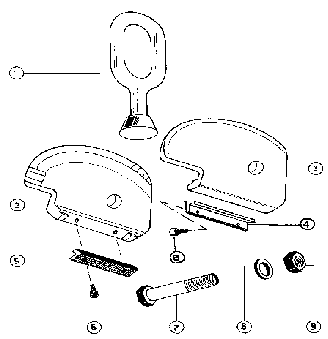 Swivel Pull Clamp 135 Exploded Parts Diagram