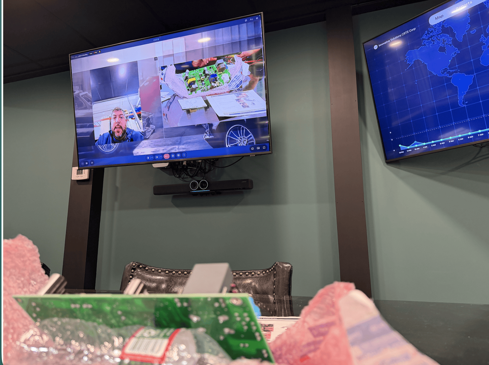 CRTE support team assisting remotely