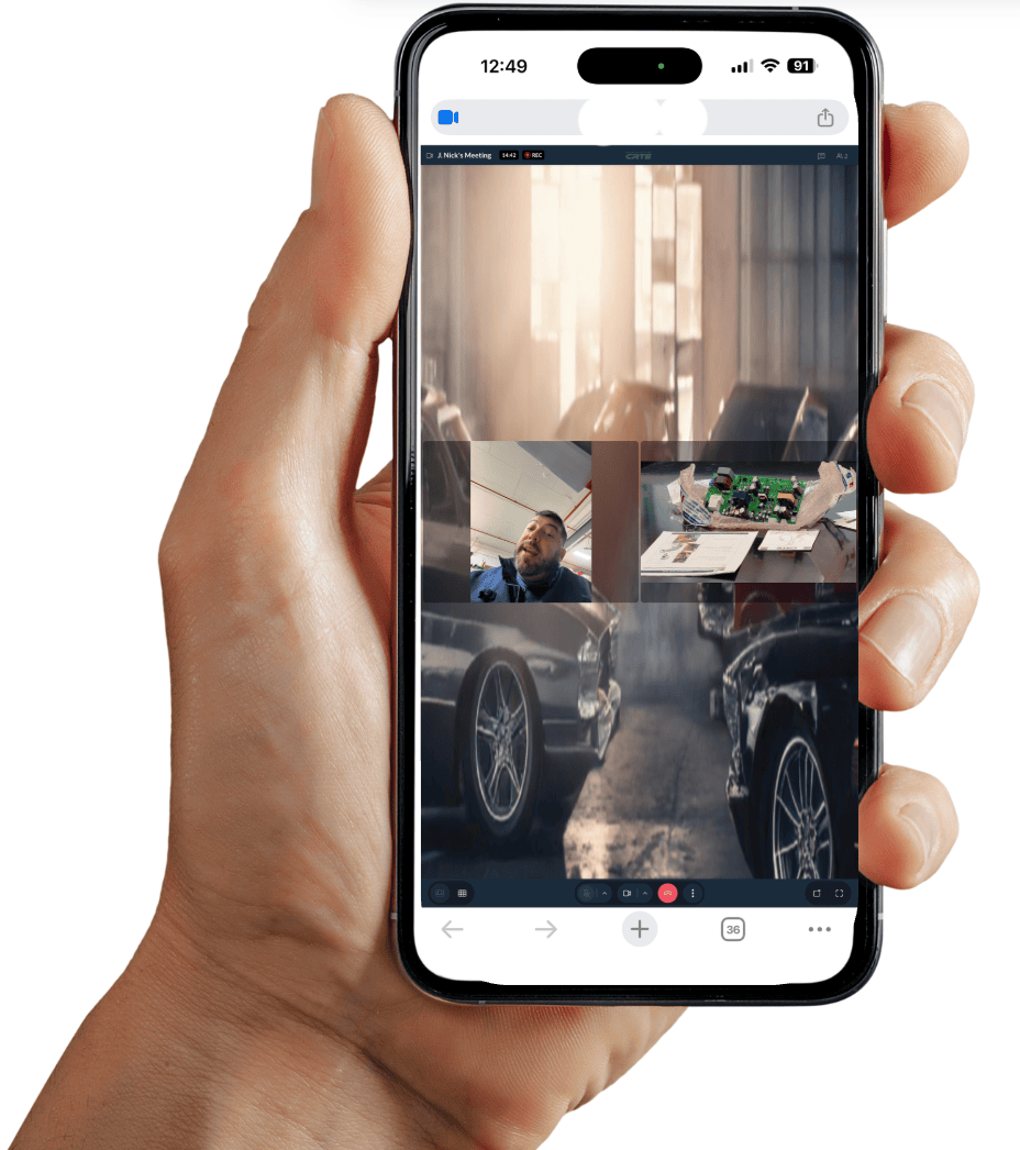 Remote technical support through a mobile device