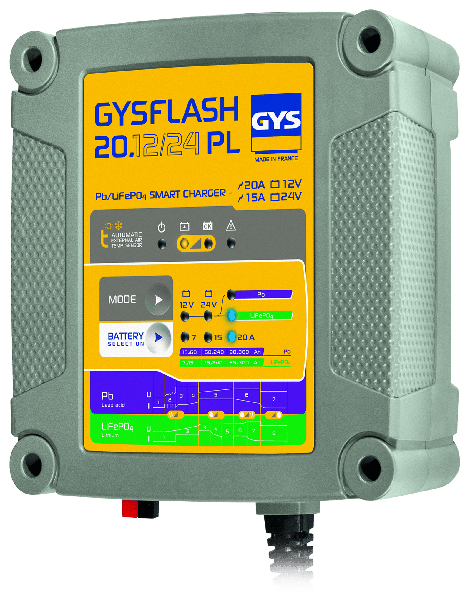 GYSFLASH 20.12/24 PL Smart Charger